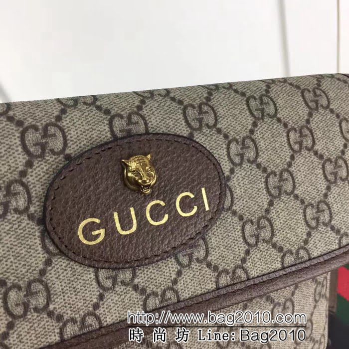 GUCCI古馳原單 新款專櫃品質高仿原單實物實拍493930-1啡pvc啡皮腰包 HY1051